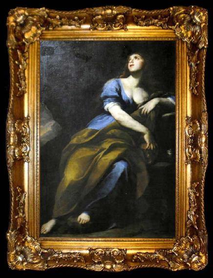 framed  Andrea Vaccaro Penitent Mary Magdalene, ta009-2